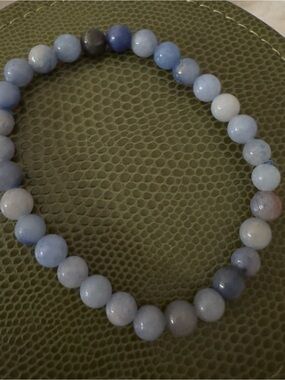 Blue Beaded Stretch Bracelet - Women Jewelry